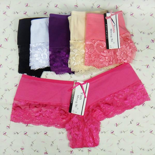 供應(yīng)外貿(mào)蕾絲內(nèi)褲批發(fā)女士全棉性感平角褲性感蕾絲小平角女內(nèi)褲批發(fā)