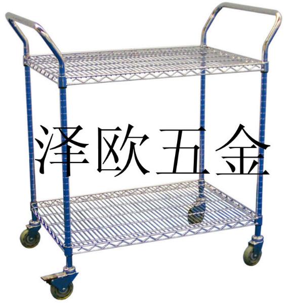 供應(yīng)惠州不銹鋼手推車廠家  惠州防靜電手推車圖片