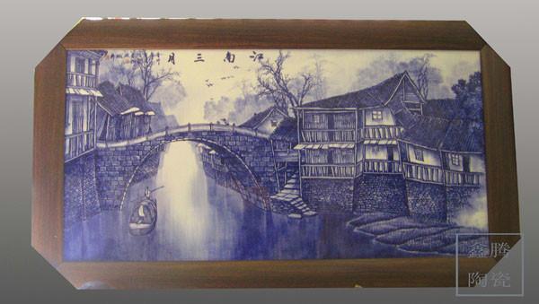 供應(yīng)掛飾瓷板畫-青花瓷瓷板畫，商務(wù)禮品