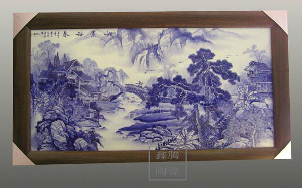 供應(yīng)掛飾瓷板畫-青花瓷瓷板畫，商務(wù)禮品