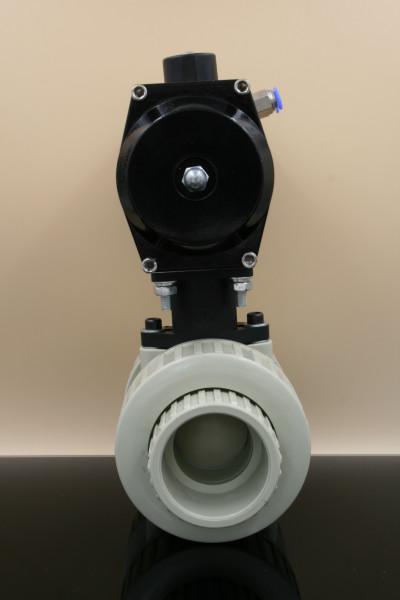 供應氣動塑料球閥PPHAT 雙作用 單作用 氣動閥 氣動球閥