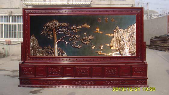 供應(yīng)長(zhǎng)城紅木柜屏3.8米祖國(guó)頌屏風(fēng)