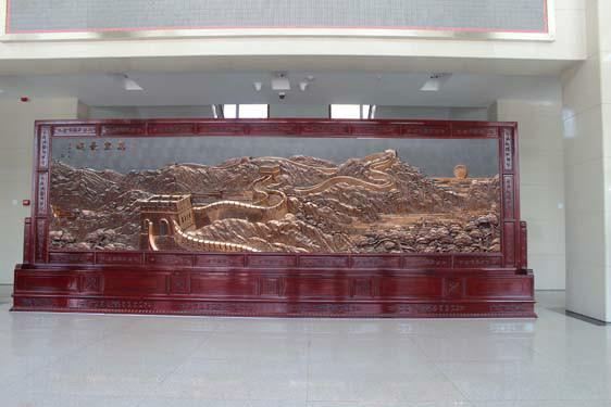 供應大型紅木柜屏6米為人民服務柜屏 石家莊紅木屏風廠家直銷