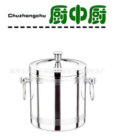 不銹鋼雙層直型冰粒桶圖片