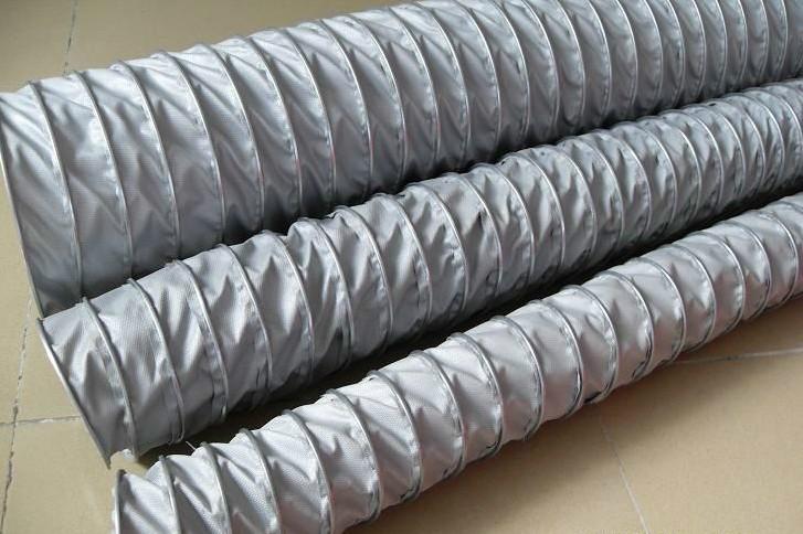 供應(yīng)耐高溫灰色夾式風(fēng)管高溫伸縮風(fēng)管