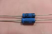 臥式引線(xiàn)1uf50v尺寸6x13電解電容器圖片