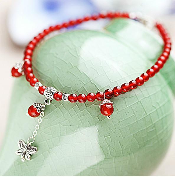 供應(yīng)*福源水晶腳鏈紅瑪瑙