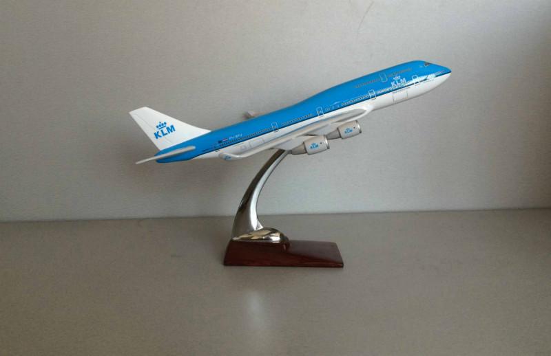 供应B747荷兰航空树脂飞机模型30CM