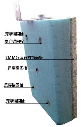 火烧面芝麻灰超薄石材保温一体板图片