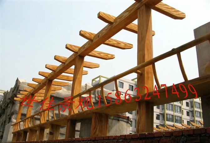 供應沈陽擬木花架，仿木與擬木花架價格，水泥擬木花架