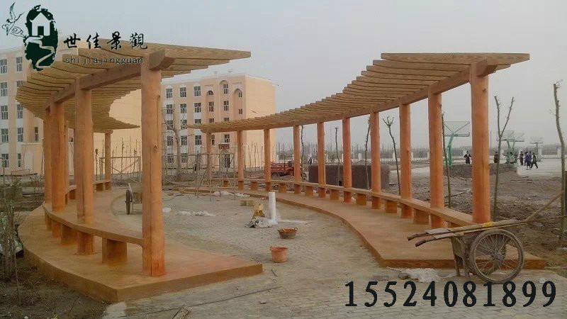 供應沈陽擬木花架，仿木與擬木花架價格，水泥擬木花架