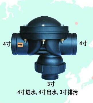 KM58P-443过滤器用卡箍反冲洗阀 盘式过滤器用二位三通隔膜阀 上海气动二位三通阀厂家