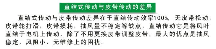 直结式传动与皮带传动差异在于直结传动效率100%