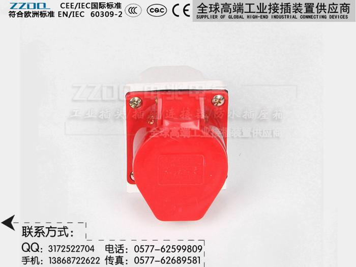 供应防潮明装器具插座ZZ115红色380V