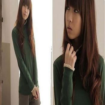 供應(yīng)韓版超高彈力圓領(lǐng)長袖打底衫WU9010